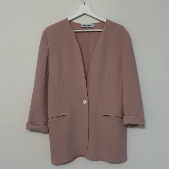 MILA SCHöN Pink Women's Blazer pure wool Italian designer - Picture 4 of 13